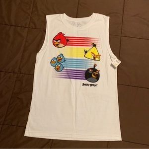 Angry Bird Big Boys 8-20 Youth Zoom Tee T Shirt Muscle Tank Top L 14-16 Large